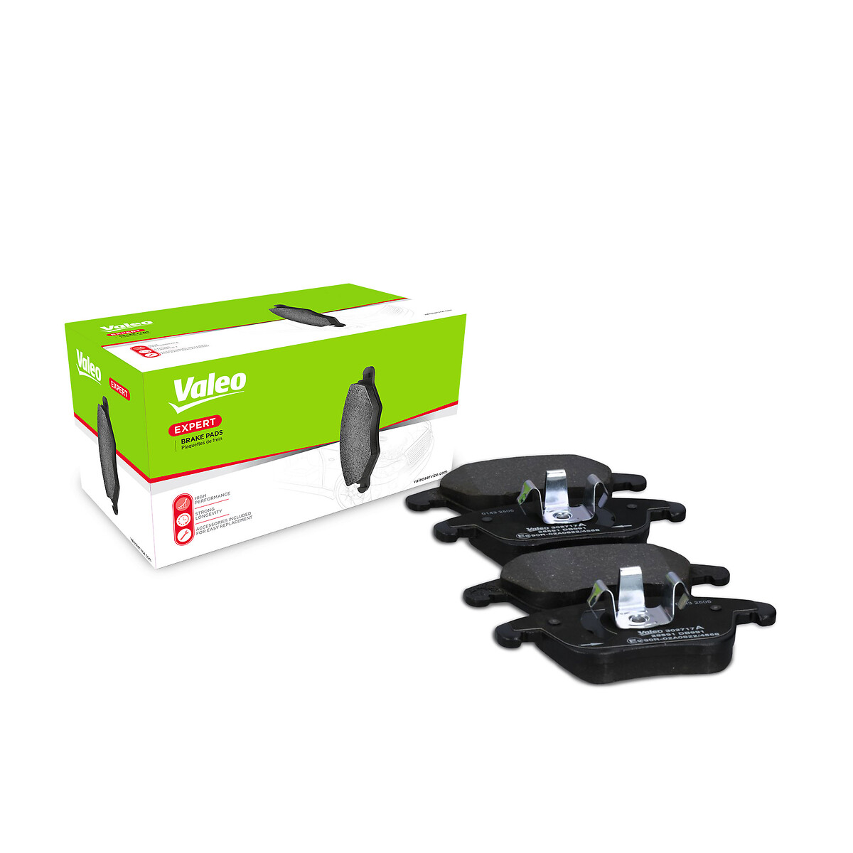 Jeu de 4 plaquettes de frein VALEO ref. 302717A